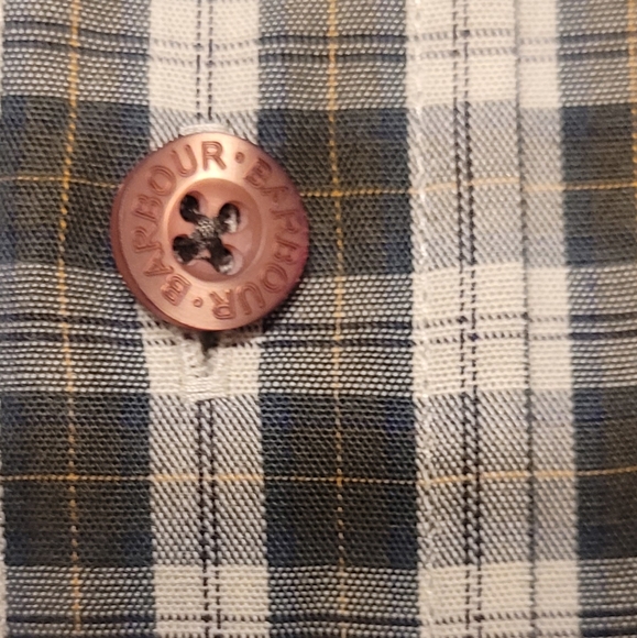 Men's Large Barbour Plaid Sports Shirt - Picture 3 of 6